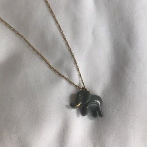 J Crew elephant pendant long chained necklace